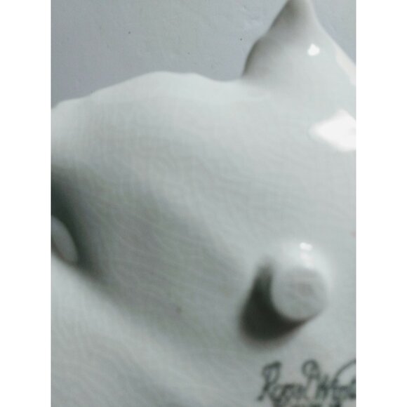 Vintage Royal Winton Handled Leaf Shaped serving tray Mother of Pearl Glaze 1950 - Picture 10 of 11